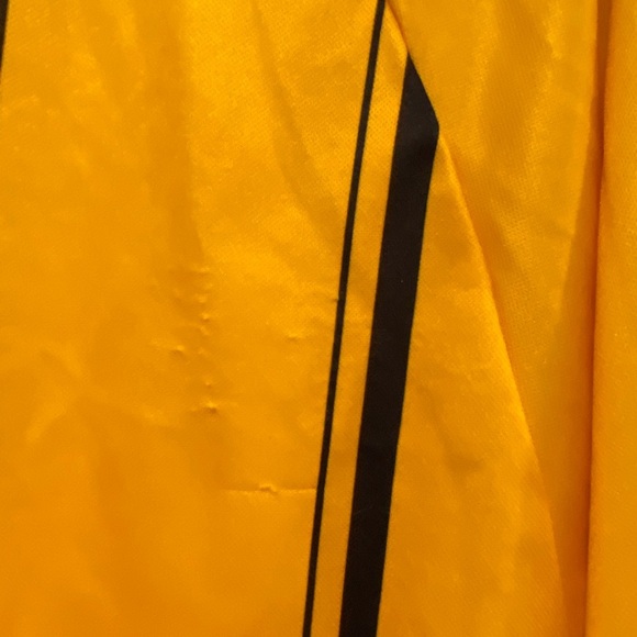Official Sports Size M USSF Yellow Long Sleeve Striped Soccer Referee Jersey - Picture 10 of 15